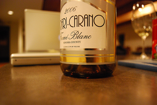 Photo of a fume blanc bottle from Ferrari Carano