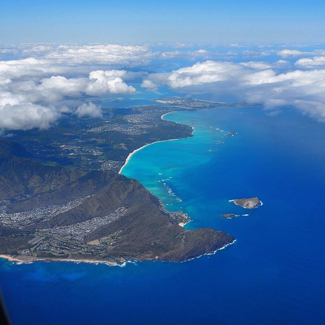 Oahu from the air.
