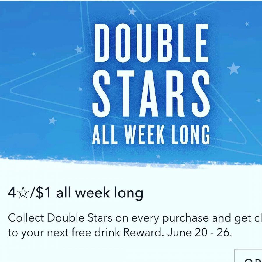 Double stars at @starbucks. All week long!