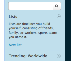 Screenshot showing where the new sits, above the section Trending Worldwide
