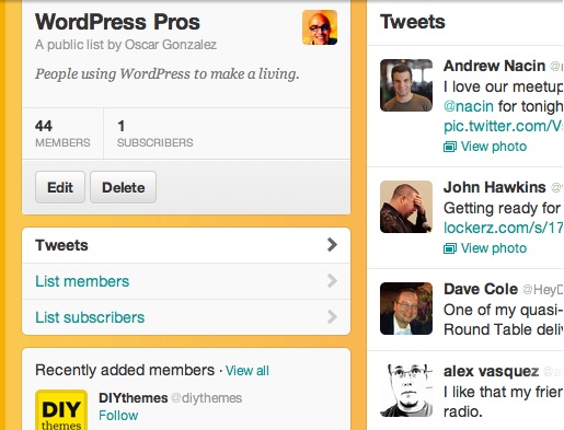 Consolidating Twitter Lists for WordPress