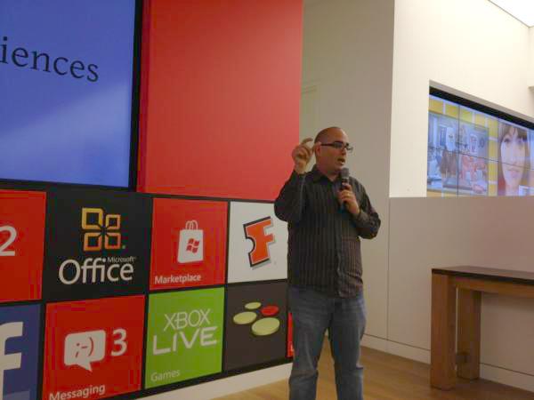 Oscar Gonzalez presenting at Tech Talks at the Microsoft Store in South Coast Plaza