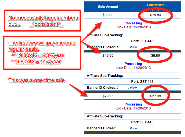 You always want high paying commissions, but when you can't get high paying commissions for a specific product, find the recurring commissions offers.