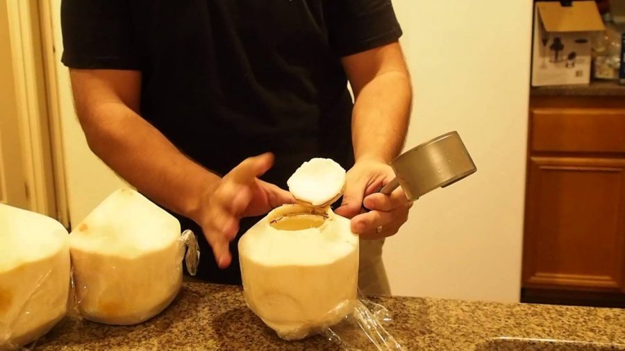 Easiest Way To Open a Baby (Young Thai) Coconut