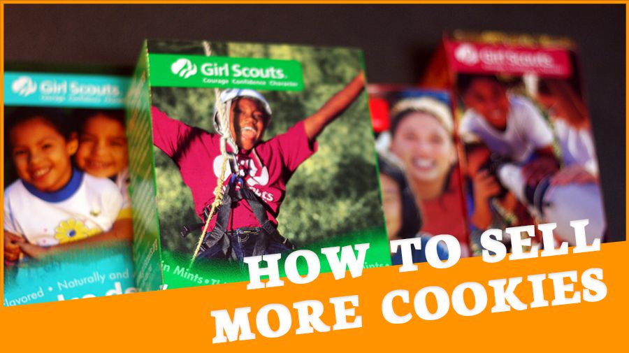Boxes of Girl Scout Cookies and the title of the blog post