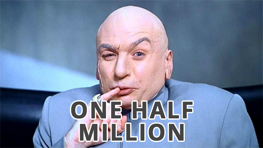 One Half Million Words!