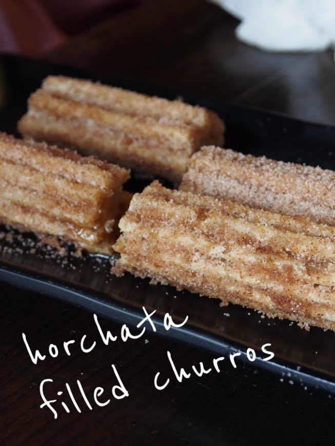 churros stuffed with horchata